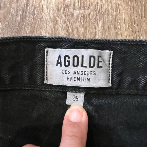 AGOLDE Quinn High Rise Black Mini Skirt - Picture 3 of 9